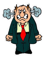 angry man blowing his top